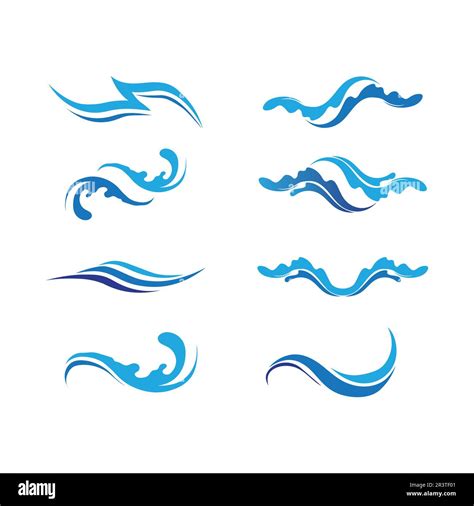 Isolated round shape logo. Blue color logotype. Flowing water image ...