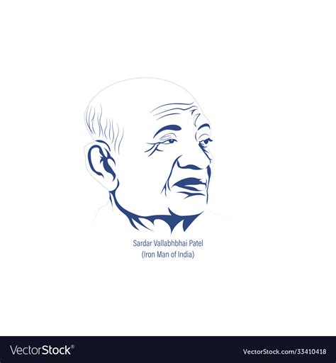 Sardar vallabhbhai patel iron man india Royalty Free Vector