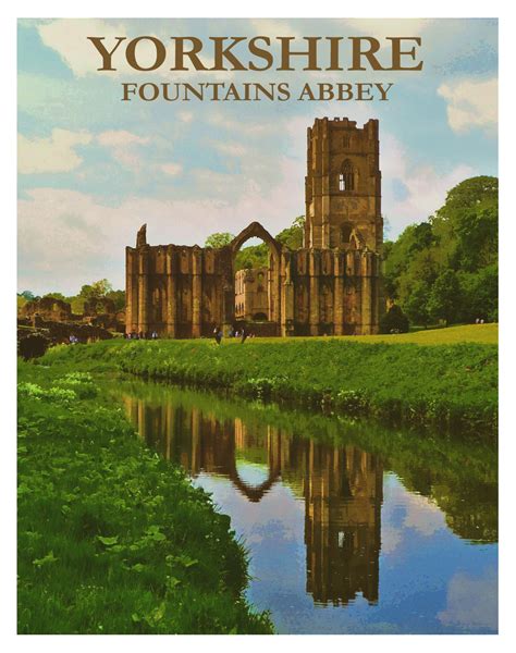 Fountains Abbey Travel Poster Free Stock Photo - Public Domain Pictures