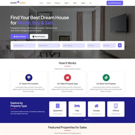 Real Estate Agents Website Template Bootstrap 5 - TemplateOnWeb