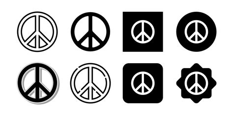 Set of Peace icon. Peace icon sign. Peace symbols. Peace logo. vector ...