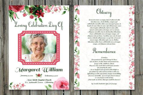 Memorial Cards For Funeral Template Free - Nisma.Info