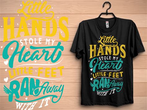 Creative Typography T-Shirt Design, Little Hands Stole My heart – Rio ...