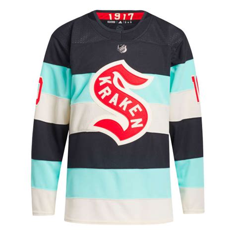 adidas Men's Hockey Kraken Winter Classic Beniers Jersey - Blue | Free ...