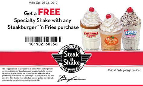 Steak 'n Shake Printable Coupons 2020 - Printable Templates