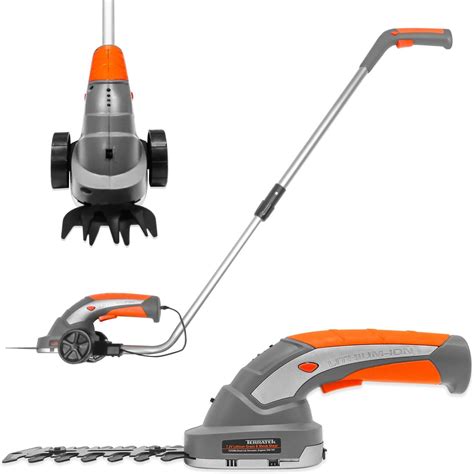 Terratek 2 IN 1 Pro 7.2V Telescopic Cordless Hedge Trimmer Built in Lithium Ion Battery, Topiary ...