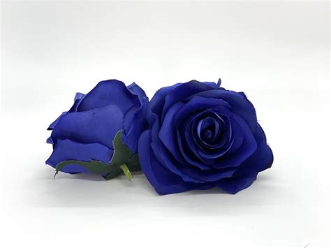 3.5 Deep Blue Artificial Rose Royal Blue Artificial - Etsy