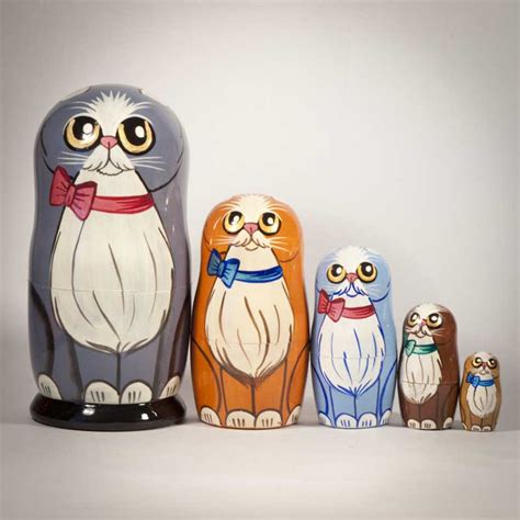 Russian Matryoshka Doll Cats - Russian Matryoshka Dolls - Nested Dolls