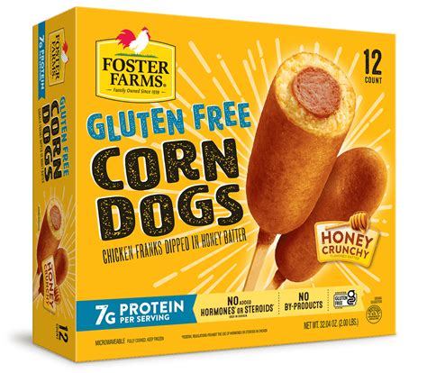 Gluten Free Corn Dogs Honey Crunchy 12 ct - Products - Foster Farms