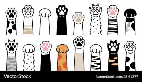 Cat paws Royalty Free Vector Image - VectorStock