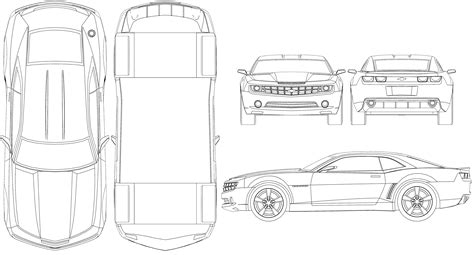 Car blueprint | Camaro, Chevrolet camaro, Chevrolet camaro 2010