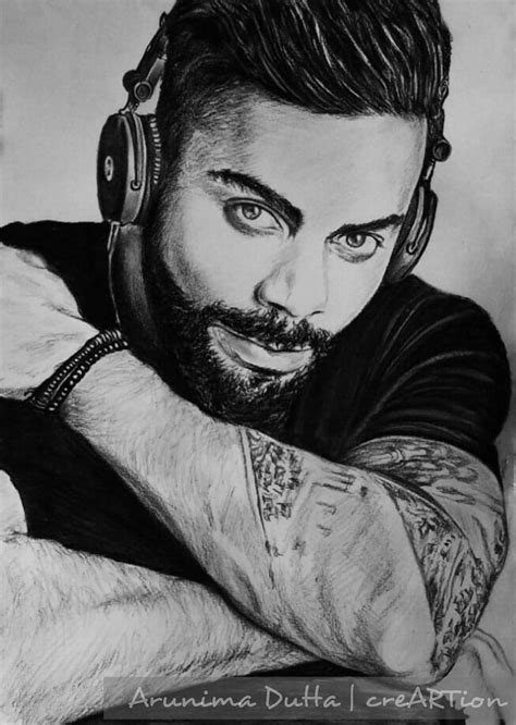 Virat Kohli Charcoal Sketch - Etsy