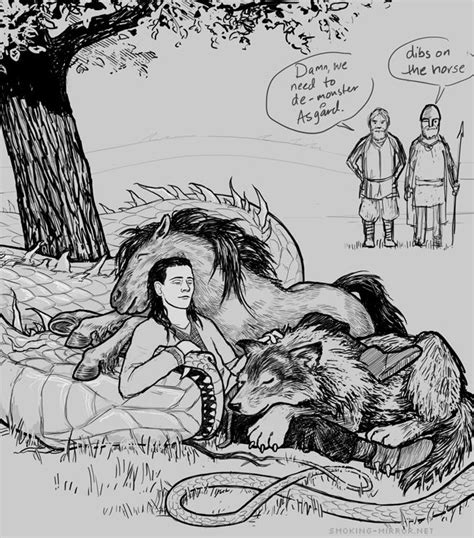 Loke/Loki and three of his kids by Devilry on Deviantart | Loki marvel, Loki, Loki laufeyson