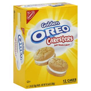Nabisco Oreo Cakesters Soft Snack Cakes, Golden, 6 - 1.76 oz (50 g ...