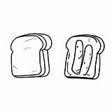 Toast Coloring Pages sketch template