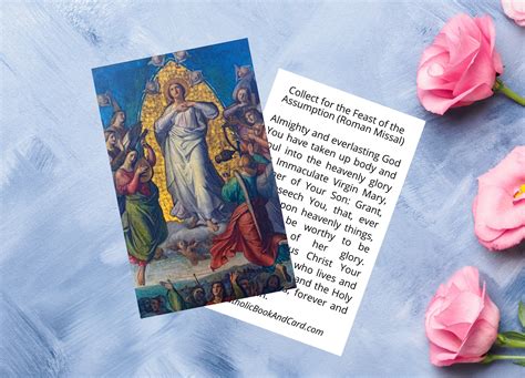 Assumption of Mary Prayer Card Collect for the Feast of the - Etsy