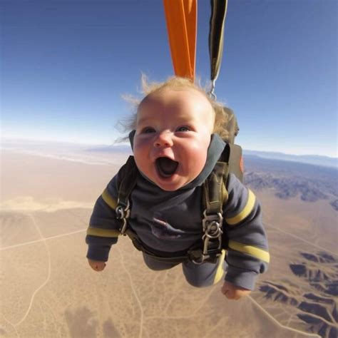 34 adorable funny images of babies experiencing skydiving, making ...