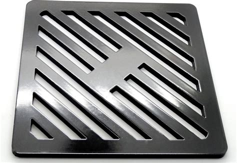 217mm Square solid metal steel Gully Grid Heavy Duty Drain Cover grate like cast iron, stronger ...