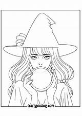 Witch Coloring Pages 30 Free PDF Printables  CraftyCiciJoy sketch template