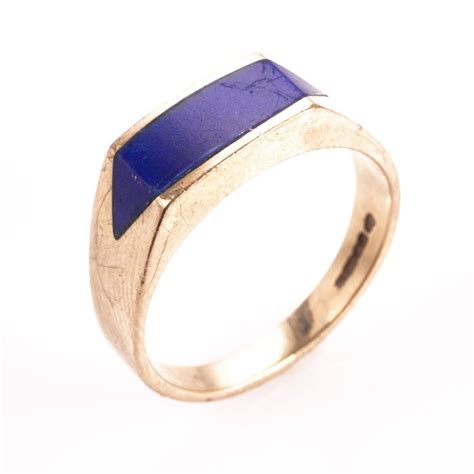 9K Yellow gold - Ring Lapis lazuli - Catawiki