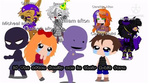 If the afton family was in their 8-bit form/Ft.Afton family/Gacha club - YouTube