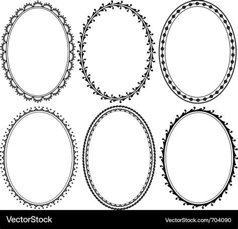 Ornate oval border Royalty Free Vector Image - VectorStock