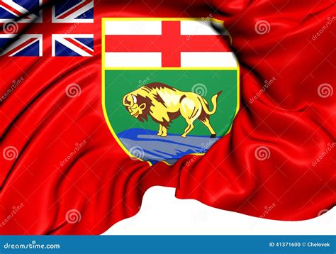 Flag of Manitoba, Canada. stock illustration. Illustration of render ...