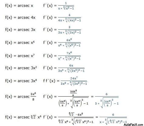 Derivada De Arccos - Estudiar