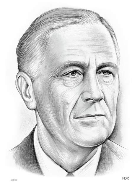 FDR Drawing by Greg Joens - Pixels