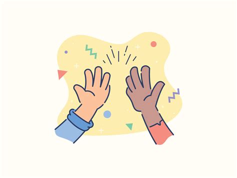 High Five's for 15Five by Vic 🍕 | Dribbble Rock Hand, High Five, Happy ...