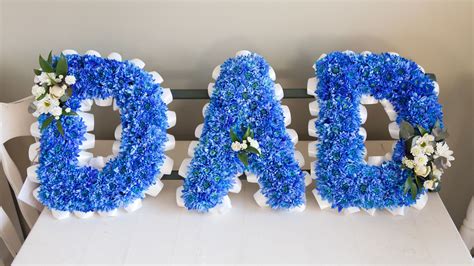 Funeral Flower Wording. A beautiful formation of fresh flower letters ...