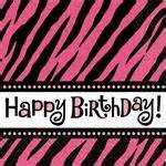 Hot Pink and Black Birthday Cake Napkins | Luxury Cake Napkins Feminine