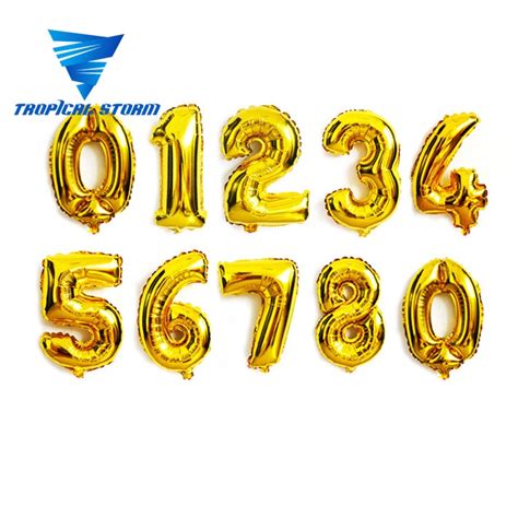 TS 16” Birthday Party Needs Decorations Number Rosegold Foil Balloon ...