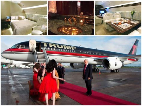 Fitted with gold bathroom fittings and seat buckles, Donald Trump's ...