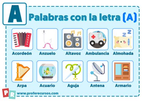 Palabras con A para niños