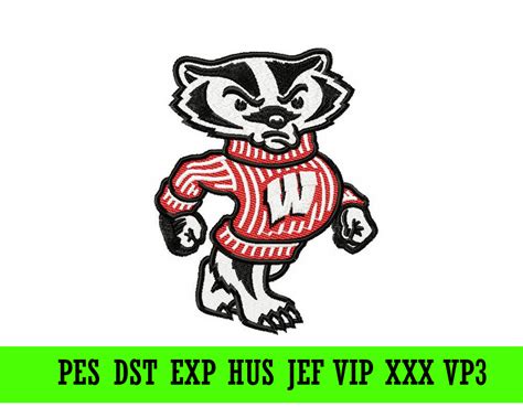 Bucky the Badger logo machine embroidery design – SVG Shop