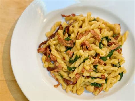 Pasta with Beans, Crispy Lunch Meat, Greens and Garlic Recipe | Michael ...