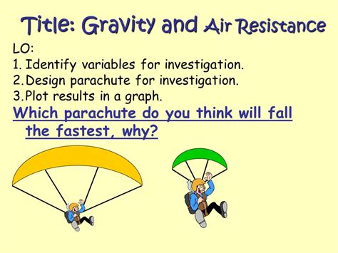 KS3 Physics: Air resistance and Gravity. | Teaching Resources