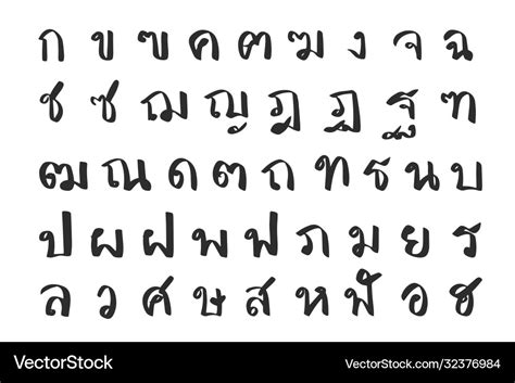 Thai Alphabet Thai Alphabet Fonts Alphabet Thai Font Learn Thai ...