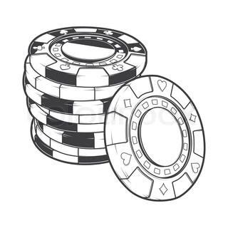 Poker chips drawing … | Poker chips, Poker tattoo, Casino token