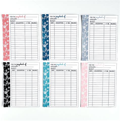 Free Printable Cash Envelope Tracker