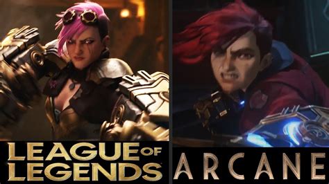 Arcane Characters In Game vs Animation | League of Legends - YouTube