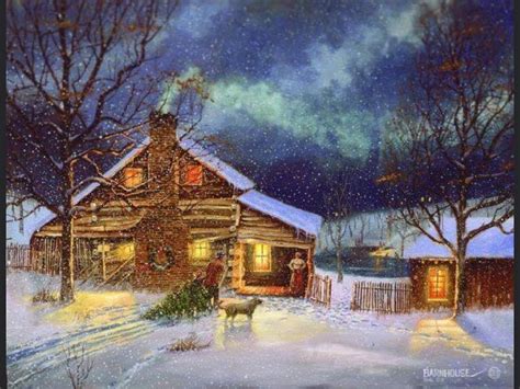 Pin by Kristy Harvey on Vintage CHRISTmas | Winter christmas scenes, Country art, Farm paintings