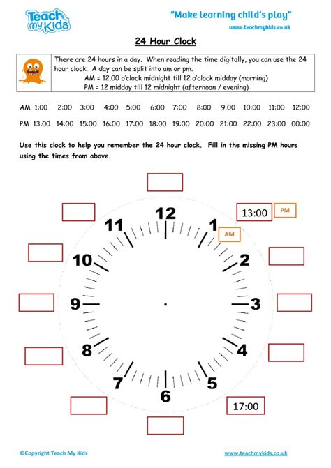 24 Hour Clock - TMK Education