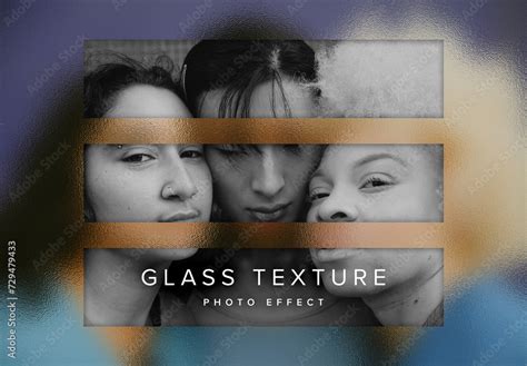 Glass Texture Photo Effect Mockup Stock Template | Adobe Stock