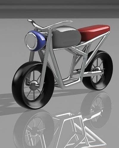 Electric Scrambler Bike Frame Design 3D model | CGTrader