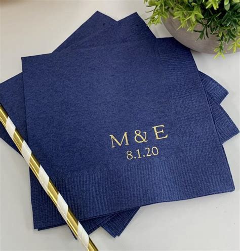 Personalized Napkins Personalized Napkins Wedding Personalized Cocktail Beverage Paper ...