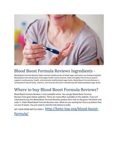 Blood Boost Formula Revie