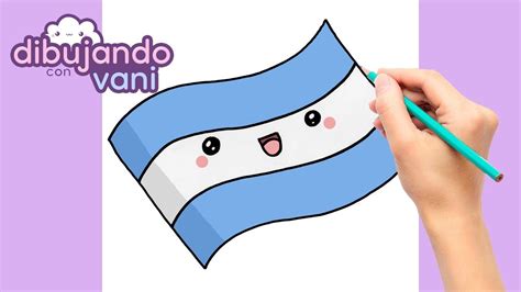 COMO DIBUJAR BANDERA ARGENTINA KAWAII DIBUJOS FACILES PARA COLOREAR 0 ...