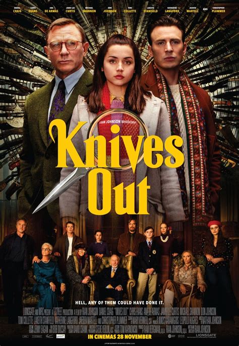 Knives Out Movie Poster Hanging Print Custom Printing Wall Décor Good Work Modern Lovely Looks ...